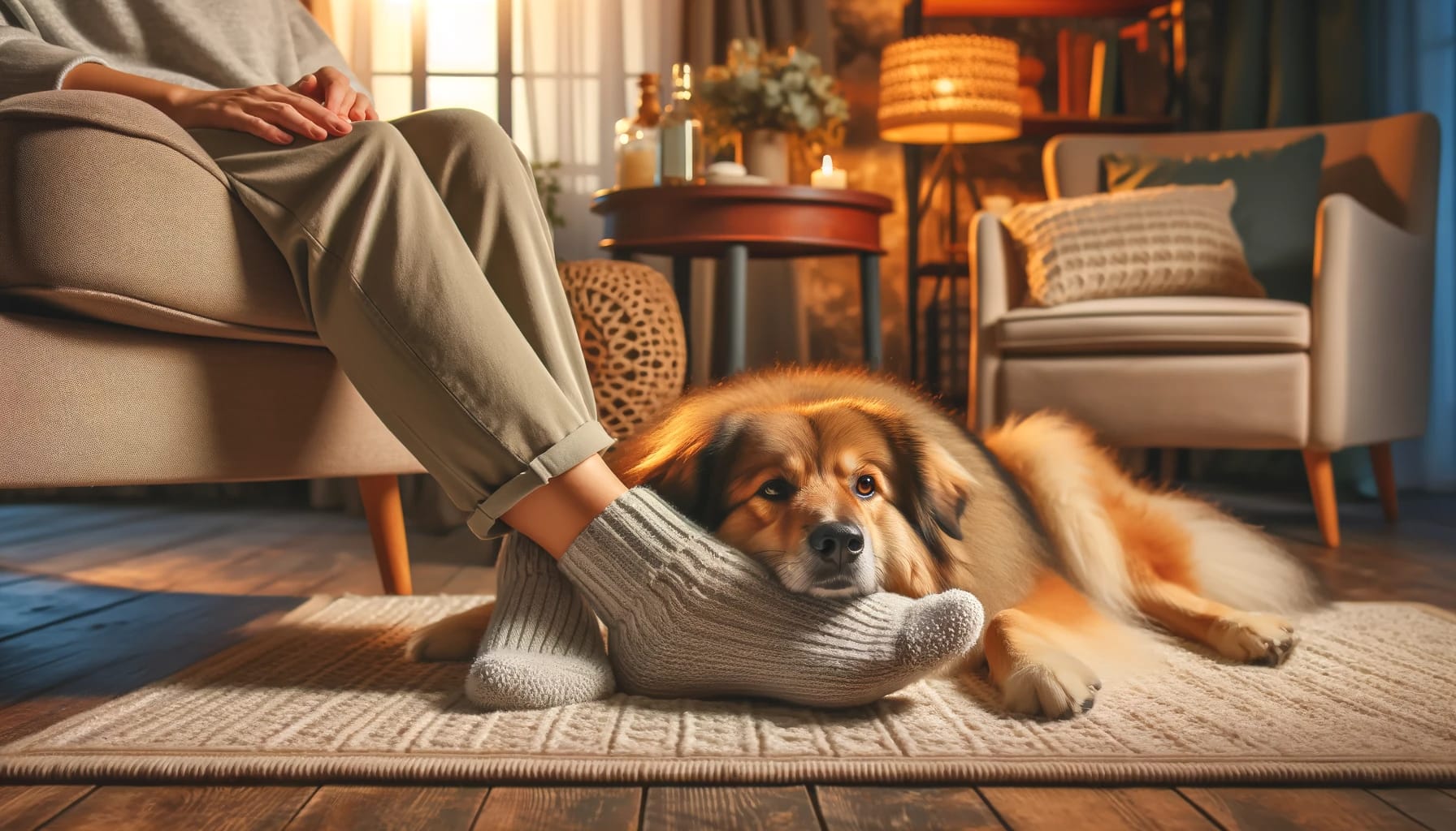 Why Does My Dog Lay His Head On My Feet?